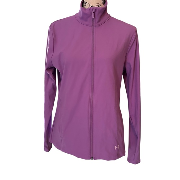 NWT Under Armour Purple Long Sleeve Full Zip-Up Fitted Motion Jacket - L - Picture 1 of 16